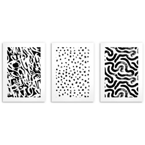 Abstrakte Poster Geometrische Wandmuster Street Art 3x30x40 (1/5)