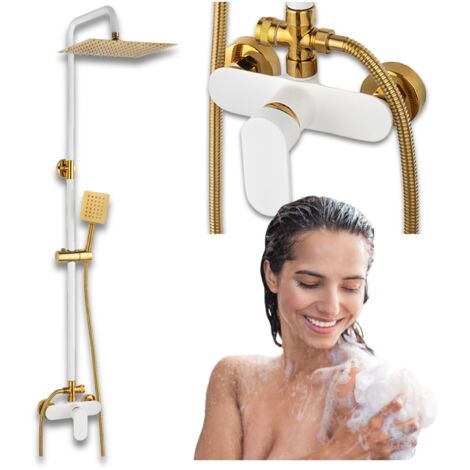 Brauseset Aufputz S-1190WG Weiß-Gold