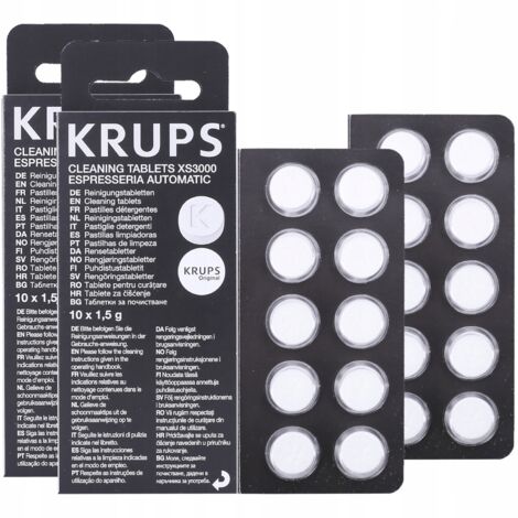 Krups 20 Tabletten zur Reinigung der Kaffeemaschine, Reinigungsmittel XS3000 (1/5)