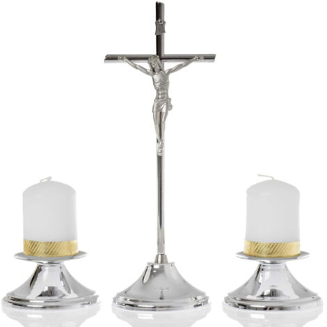 Schlichtes silbernes Weihnachtsliederset 21 cm