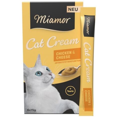 Miamor  Katzencreme  Gesunde Leckerlis – Hühnchen-Käse 6 x 15 g