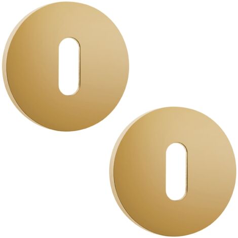 Runde Rosetten-Schlüsselplatte für Innentürgriff, Gold, Kuchinox