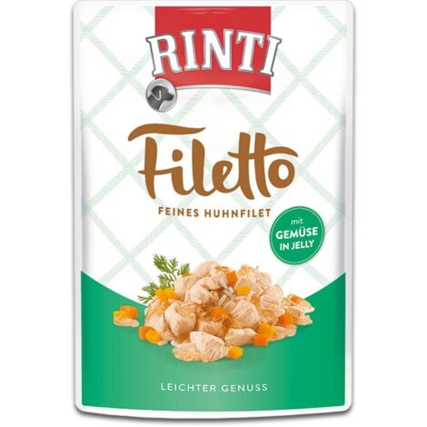 Rinti  Filetto  Hähnchenfilets in Gelee – 100-g-Beutel – mit 100 g Gemüse