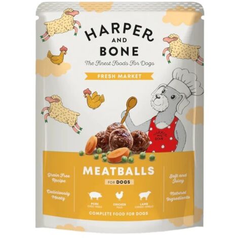Harper & Bone Hundefutter Nassfutter für ausgewachsene Hunde 300g Packung - Frischmarkt 300g