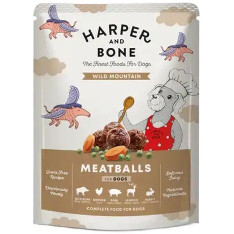 Harper & Bone Hundefutter Nassfutter für ausgewachsene Hunde 300g Packung - Wild Mountain 300g