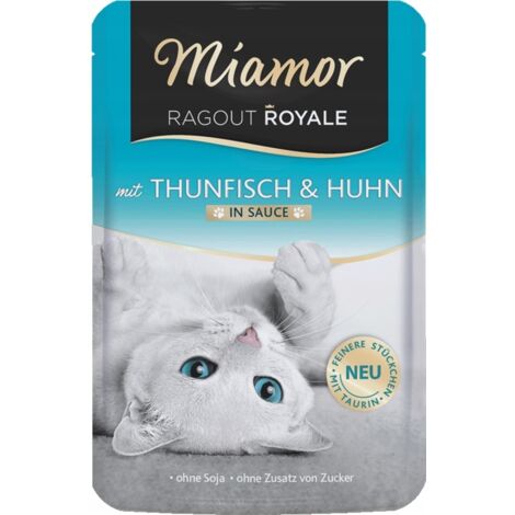 Miamor Ragout Royale - Thunfisch mit Huhn, Nassfutter für ausgewachsene Katzen, 100g (1/2)