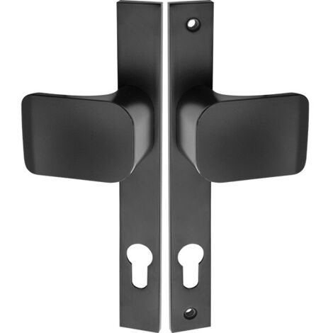 Türgriffknauf für Gartentore, schwarz, magnetisch, 90 mm Stahleinsatz