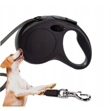 Automatische Hunde- oder Katzenleine, 5 m, starkes Band mit Verriegelung, 15 kg, S1