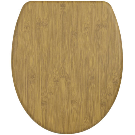 Abnehmbarer WC-Sitz mit Soft-Close-Funktion, AWD INTERIOR 2035 Bambly Duroplast Bambus (1/5)