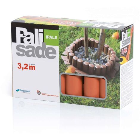Zanvic Garten Einfassung ipal 6, Größe, 10 cm x 3,02 m, 8 Stück x Box, Terracotta, ZA499