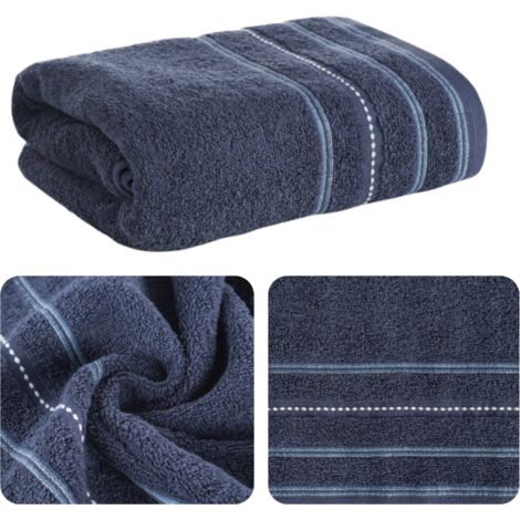 EUROFIRANY DICKES HANDTUCH VENTO BADEZIMMER SPA HOTEL HORECA 50X90CM MARINEBLAU