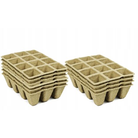 GARDENLINE SET MIT 10 TORFTOPFERUNTERTÖPFEN 15,5x11,5x5CM EDA8488 (1/5)