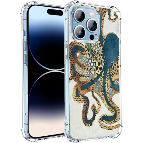 Octopus-Hülle für iPhone 14 Pro, TPU, Blau (1/2)