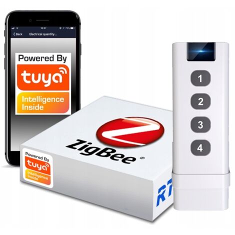Fernbedienungsschalter, 12 Szenen, 4 Kanäle, ZigBee, Tuya