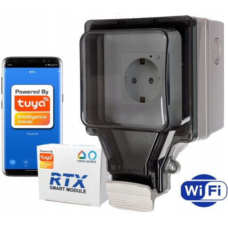 RTX IP67 Außensteckdose zur Aufputzmontage für den Garten, ENERGIEMESSUNG, TUYA WLAN