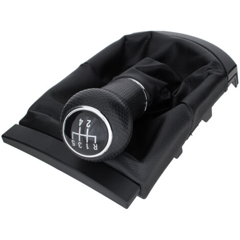 Seat Cordoba II 02-09 SCHWARZER Schaltknauf + Schaltmanschette mit Rahmen 5 GÄNGE