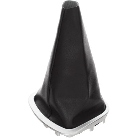 Renault Clio III 05-12 Schaltmanschette SCHWARZ + SILBERNER Rahmen