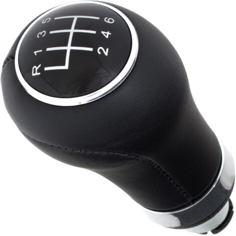 Audi A1 A2 A3 A4 A5 A6 Q3 Q5 Schaltknauf SCHWARZ + CHROM 6-GANG