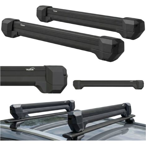 HAKR Skiträger für 6 Paar Ski, 4 Bretter, Aluminium, schwarz