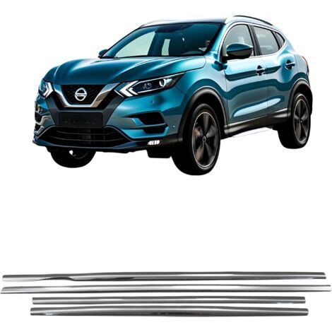 Seitenfensterleisten aus Edelstahl für Nissan Qashqai von 2007 bis 2010