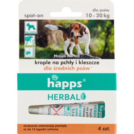 HAPPS Floh- und Zeckentropfen für mittelgroße Hunde (10–20 kg)