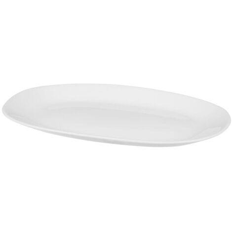 Servierplatte 23 x 16,5 cm, weiß, gerade, oval