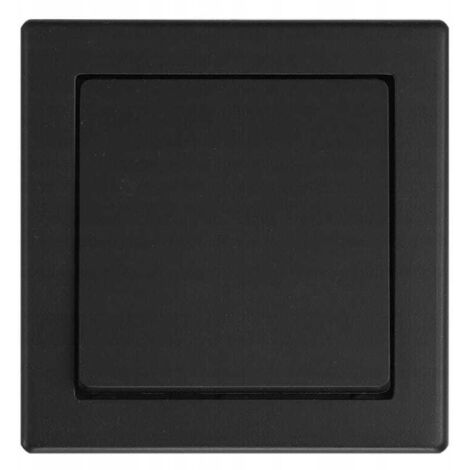 1-poliger Schalter 7x7cm Einzel-Unterputzschalter Mattschwarz