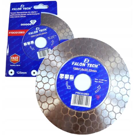 Diamantscheibe 125mm x 22 für Fliesen, Steinzeug, Glasuren Schleifen und Schneiden 45°