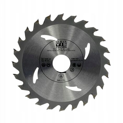 Hartmetall-Sägeblatt für Holz 125 mm x 22,2 x 24T Widia