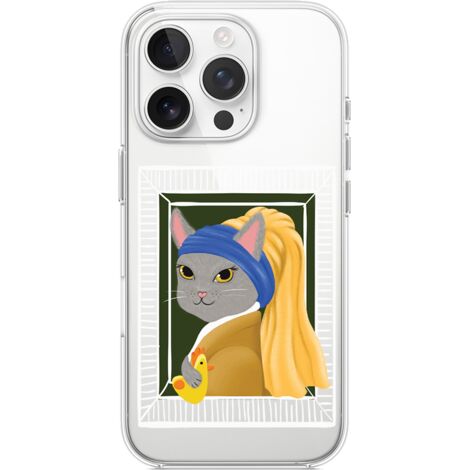 iPhone 14 Pro Hülle, transparent, Silikon Flexi, Kätzchen und Huhn (1/5)