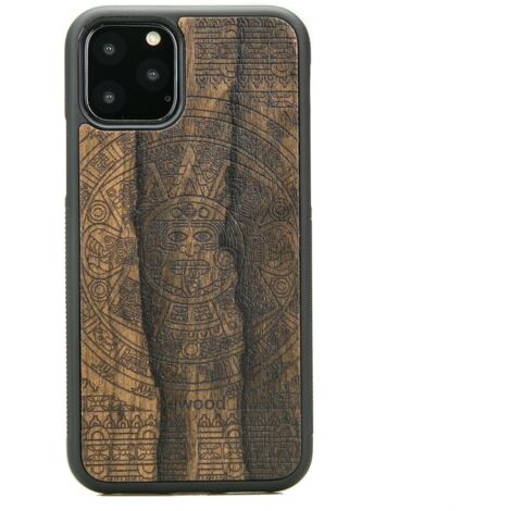 Holzhülle für iPhone 11 Pro AZTEC CALENDAR ZIRICOTE (1/3)