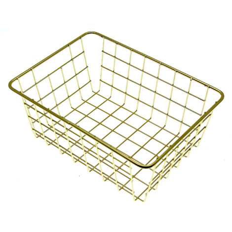 Dekorativer Obstkorb aus Metall mit goldenem Draht (1/5)