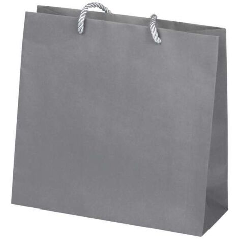 Dekorative graue Geschenktüte, 23 x 24 x 9 cm (1/2)