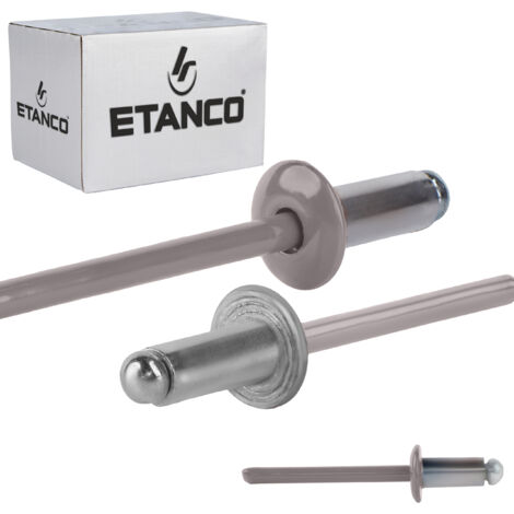 Aluminium offene Nieten 4,8x10mm RAL 9007 (1/5)