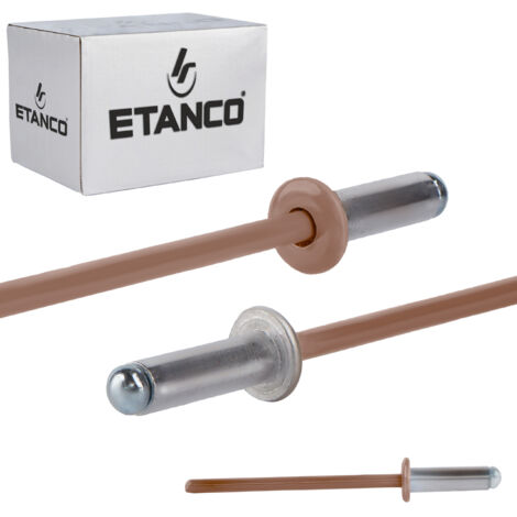 Aluminium offene Nieten 4x12mm RAL 8004 (1/5)