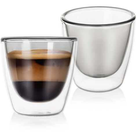 Doppelwandige Thermogläser für Espresso-Kaffee DOUBLE 90 ml 2 Stück. (1/5)