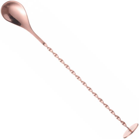 Langer Barkeeperlöffel für Cocktails mit Stößel 280 x 35 mm - Kupfer (1/3)