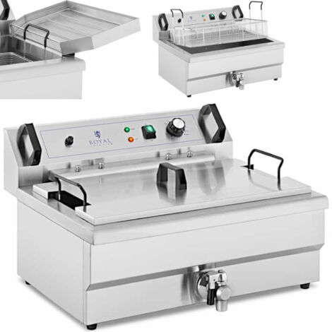 Fish and Chips Donut Fritteuse mit Abtropffläche 3000 W 16 L 230 V