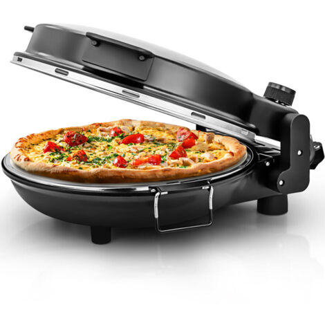 Pizzaofen Pizza Maker Lahmacun Express Miniofen 1200W 400°C Keramiksteinplatte 30cm
