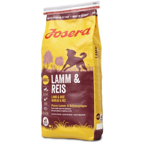 JOSERA Lamm mit Reis - Futter für ausgewachsene Hunde, 12,5 kg