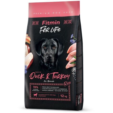 Hundefutter Fitmin For Life Erwachsener Truthahn Ente 12 kg