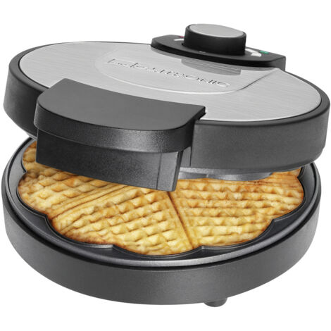 Clatronic WA 3492 Waffeleisen Antihaftbeschichtung Schwarz, Edelstahl