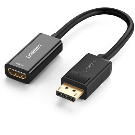 DisplayPort (Stecker) auf HDMI (Buchse) 1080p 60Hz 12bit Unidirektionaler Adapter Schwarz (1/5)