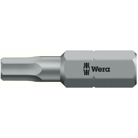 WERA 5056303001 Bit 840/1 Z 1/4 Zoll 1,5 mm Länge 25 mm zähhart, HEX-Plus