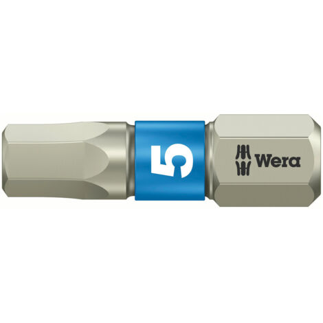 Wera 1/4" DIN3126C6.3 Edelstahlbit für 2,5x25mm Innensechskantschrauben