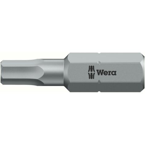 Bit zähhart 1/4 DIN 3126 C6,3 Innensechskant 3x25mm Wera