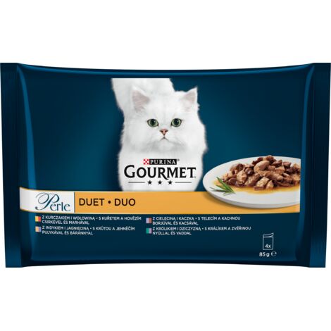GOURMET PERLE Fleisch-Duett 4x85g (1/3)