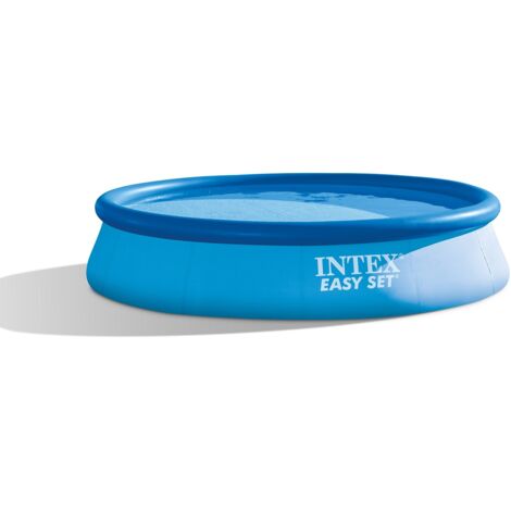 Intex – Aufstellpool 366 cm Durchmesser – Aufblasbarer Easy Set Pool mit Filterpumpe – 76 cm Höhe – 5.621 Liter Volumen – Dreilagiges PVC (1/10)
