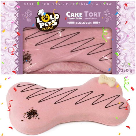 Hundeleckerli Geburtstagskuchen mit Waldfrüchten Lolo Pets Classic 250g (1/4)