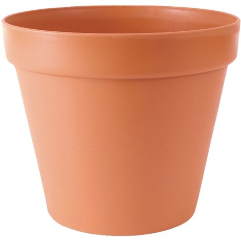 Runder Blumentopf aus Ton DGA19